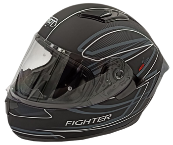 Kask integralny PILOT FLIPPER-FIGHTER SV z blendą czarny/szary matowy