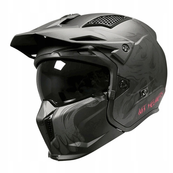 Kask trialowy MT Helmets STREETFIGHTER SV A6 z blendą szary matowy