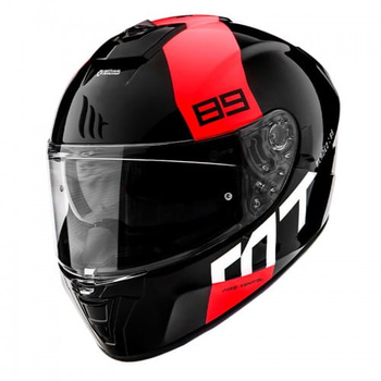 Kask integralny MT Helmets BLADE 2 SV 89 z blendą czarny/czerwony połysk