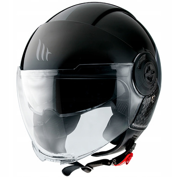 Kask otwarty MT Helmets VIALE SV BREAK A1 z blendą czarny połysk