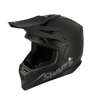 Kask crossowy SWAPS S818 czarny/matowy