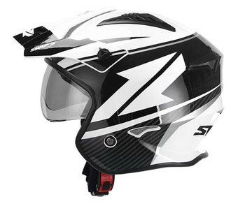 Kask otwarty na Quad/Buggy SWAPS S769 Trooper czarny/biały połysk