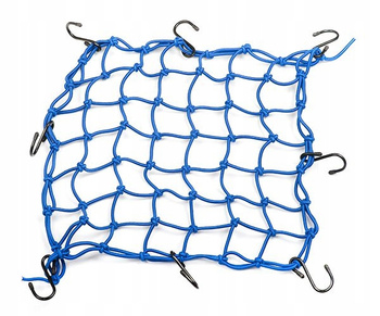 Siatka motocyklowa S-Line na kask bagaż 38 x 38 cm niebieska