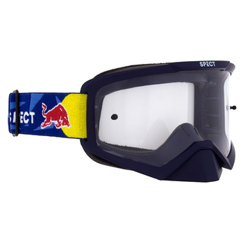 Gogle motocyklowe RED BULL SPECT EVAN-004 przeźroczyste - niebieskie matowe
