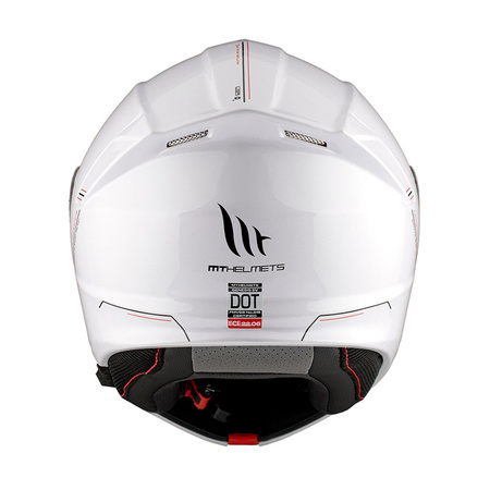 Kask szczękowy MT Helmets GENESIS SV A0 biały/połysk