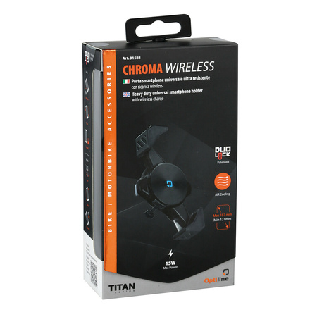 Uchwyt na smartfon LAMPA Optiline Chroma z bezprzewodowym ładowaniem