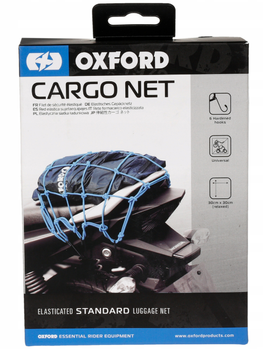 Siatka na bagaż OXFORD CARGO NET z 6 hakami niebieska